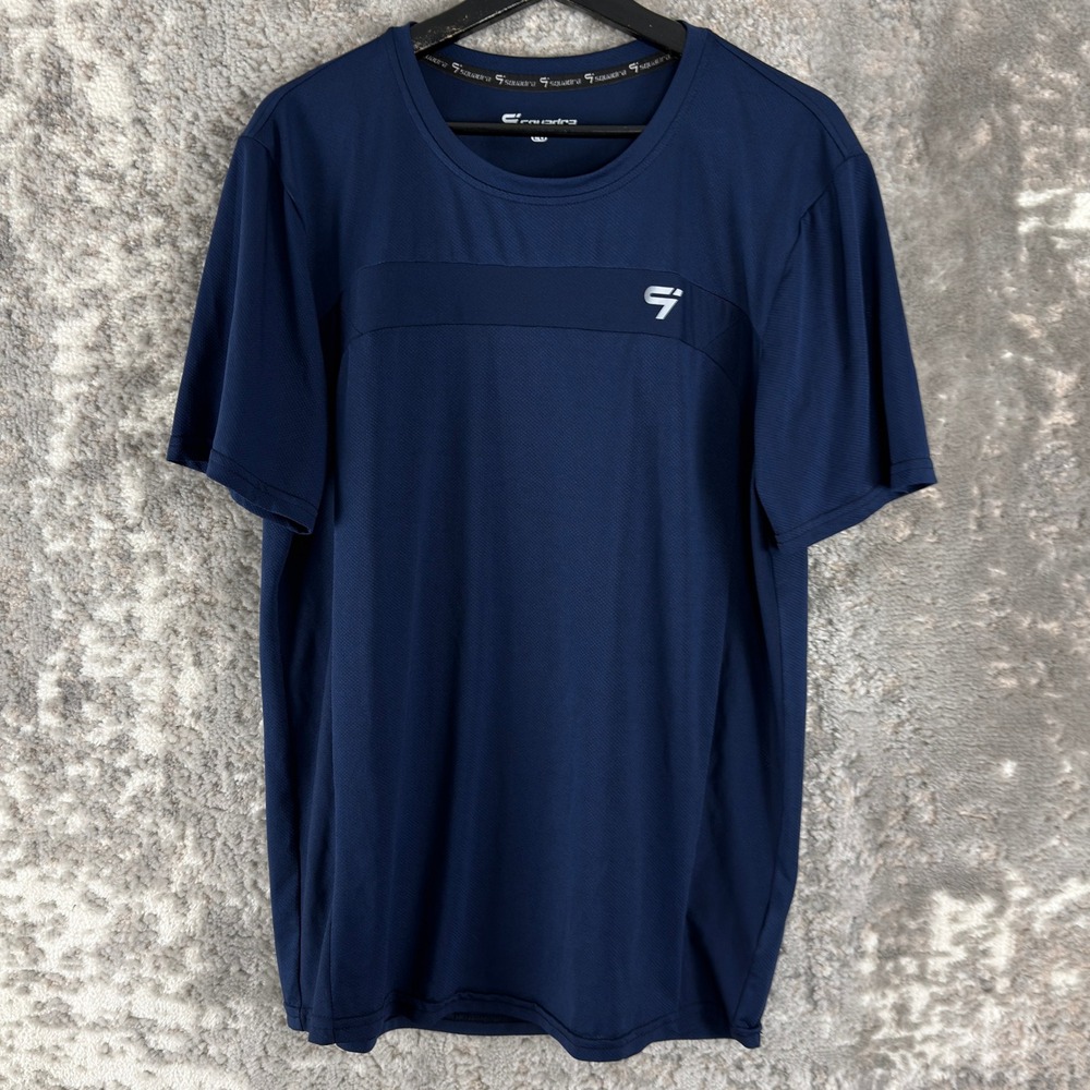Squadra Size XL Performance Activewear Athletic T-Shirt Blue Short Sleeve Mens‎
